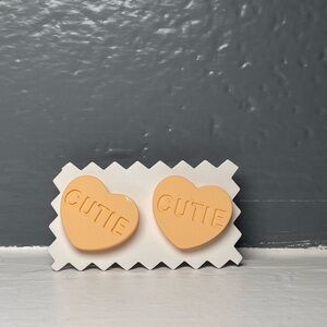 Valentine’s Conversation Heart Stud Earrings